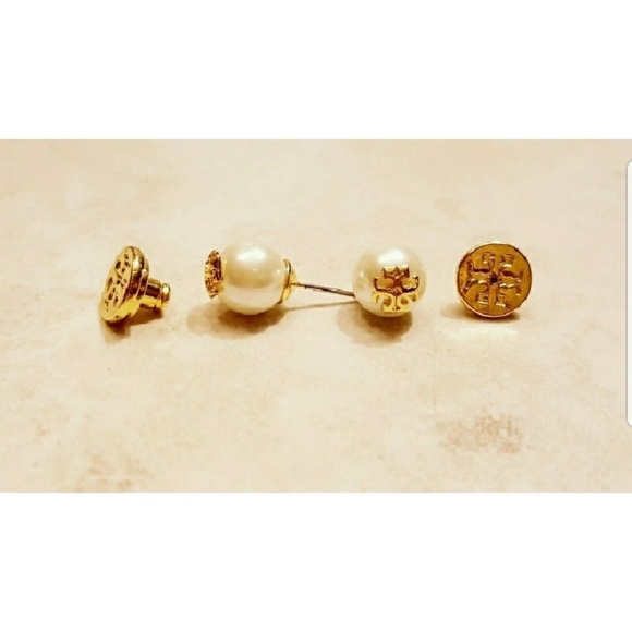 Tory Burch Evie Pearl Stud Earrings - Picture 3 of 4